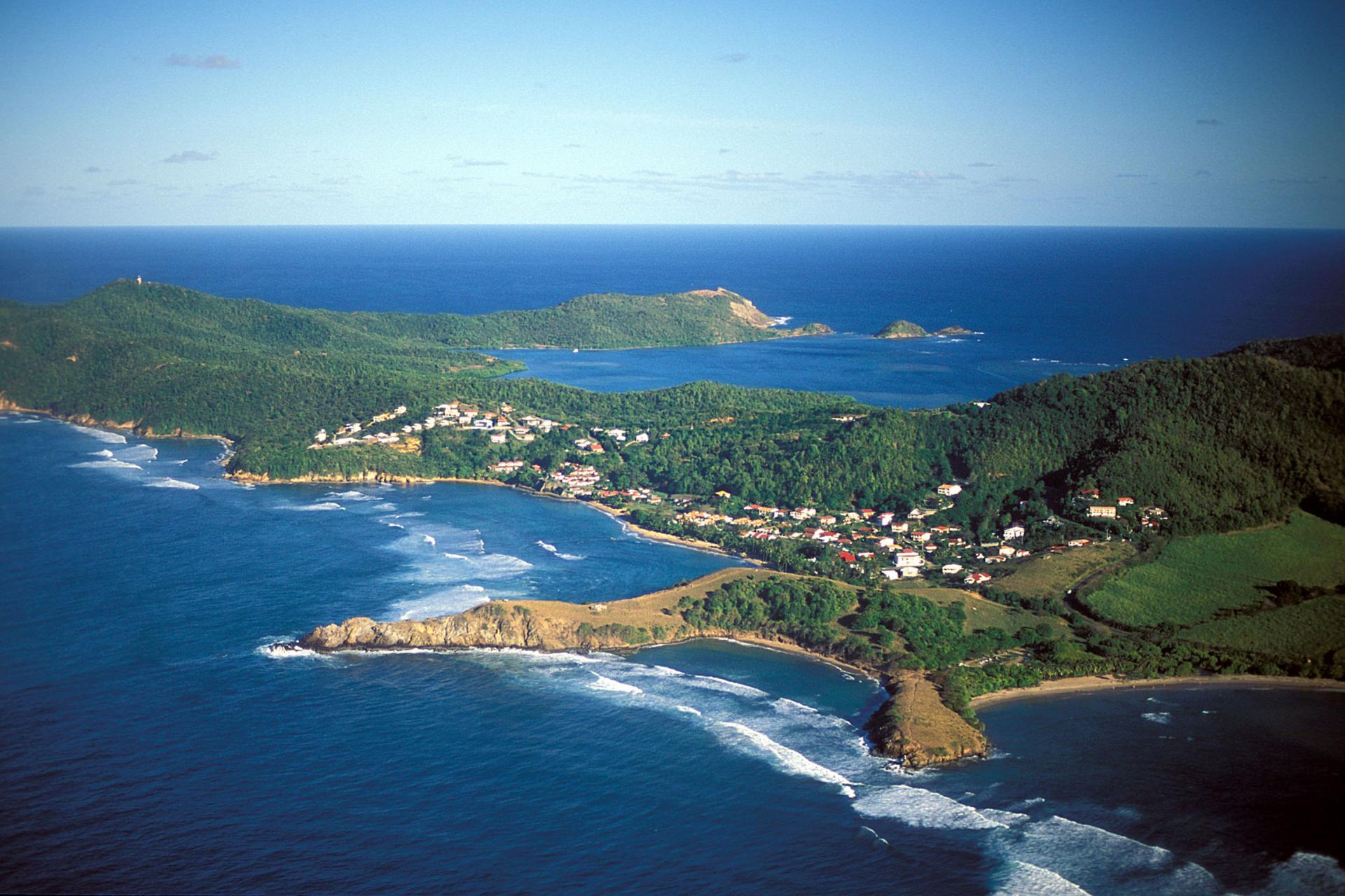Vue sur la baie de La Trinité en Martinique